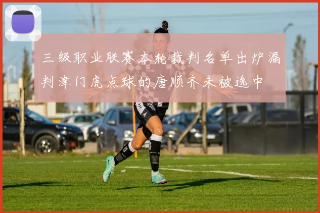 三级职业联赛本轮裁判名单出炉漏判津门虎点球的唐顺齐未被选中